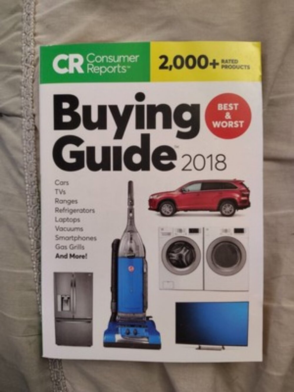 Consumer Reports 2018 Buying Guide, Best & Worst - Paperback